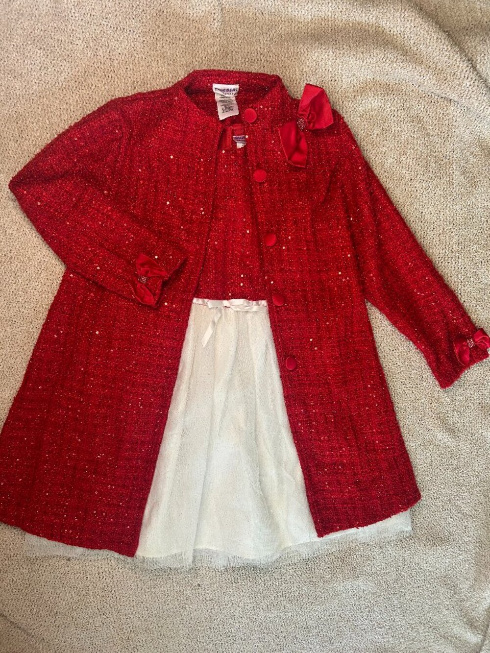 Blueberi Girls HOLIDAY sequin dress & coat